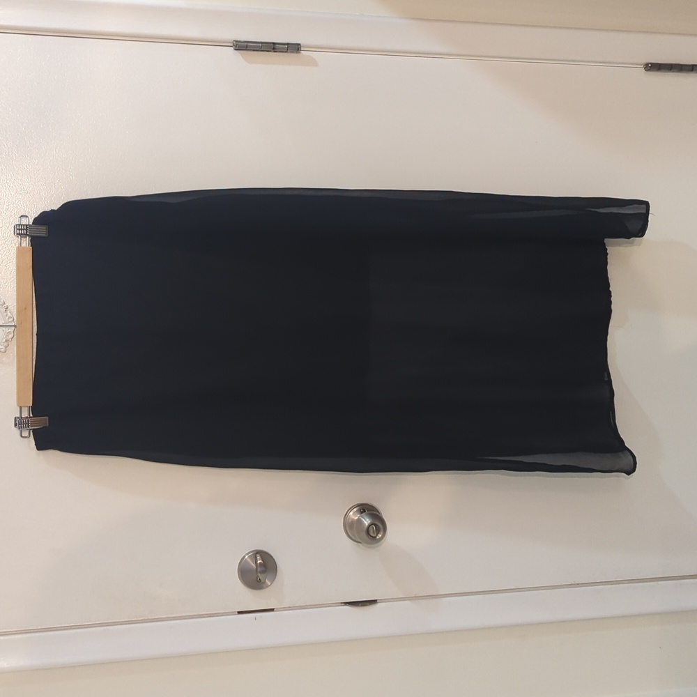🔥 Point zero polyester skirt, late 90s, black, size large - Picture 2 of 3